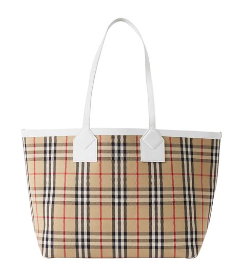 burberry medium london tote bag|extra large burberry tote bag.